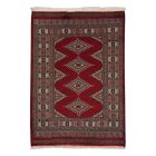 Pakistanska preproga bordo Jaldar 78x110 Ročno vozlana orientalska preproga