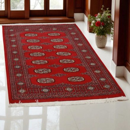 Pakistanska preproga bordo Bukhara 94x152 Ročno vozlana orientalska preproga