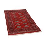 Pakistanska preproga bordo Bukhara 93x146 Ročno vozlana orientalska preproga