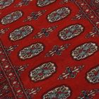 Pakistanska preproga bordo Bukhara 93x146 Ročno vozlana orientalska preproga