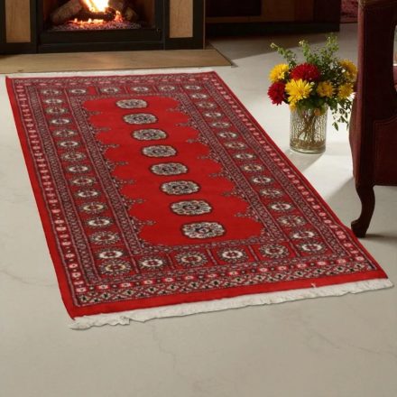 Pakistanska preproga bordo Bukhara 96x153 Ročno vozlana orientalska preproga