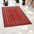 Pakistanska preproga bordo Bukhara 96x162 Ročno vozlana orientalska preproga