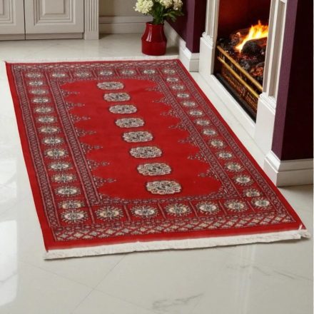 Pakistanska preproga bordo Bukhara 93x149 Ročno vozlana orientalska preproga