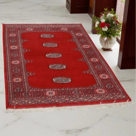 Pakistanska preproga bordo Bukhara 96x155 Ročno vozlana orientalska preproga