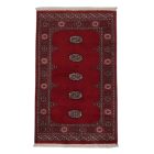 Pakistanska preproga bordo Bukhara 96x155 Ročno vozlana orientalska preproga