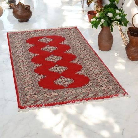 Pakistanska preproga bordo Jaldar 94x154 Ročno vozlana orientalska preproga