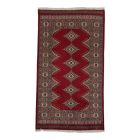 Pakistanska preproga bordo Jaldar 95x162 Ročno vozlana orientalska preproga