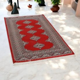 Pakistanska preproga bordo Jaldar 95x156 Ročno vozlana orientalska preproga