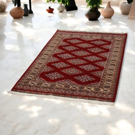 Pakistanska preproga bordo Jaldar 95x150 Ročno vozlana orientalska preproga