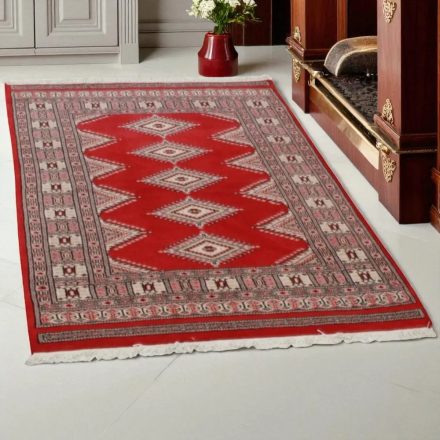 Pakistanska preproga bordo Jaldar 94x139 Ročno vozlana orientalska preproga