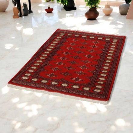 Pakistanska preproga bordo Butterfly 95x149 Ročno vozlana orientalska preproga