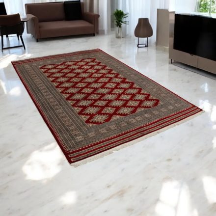 Pakistanska preproga bordo Jaldar 170x242 Ročno vozlana orientalska preproga