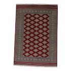 Pakistanska preproga bordo Jaldar 170x242 Ročno vozlana orientalska preproga