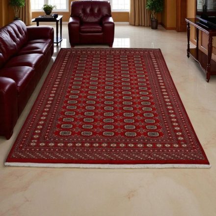 Pakistanska preproga bordo Bukhara 198x308 Ročno vozlana orientalska preproga