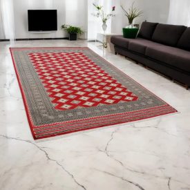 Pakistanska preproga bordo Jaldar 200x307 Ročno vozlana orientalska preproga