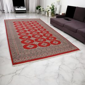 Pakistanska preproga bordo Jaldar 199x318 Ročno vozlana orientalska preproga