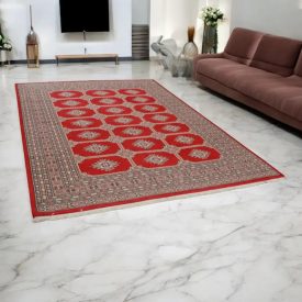 Pakistanska preproga bordo Jaldar 212x282 Ročno vozlana orientalska preproga