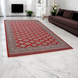 Pakistanska preproga bordo Jaldar 198x302 Ročno vozlana orientalska preproga