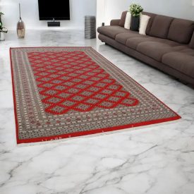 Pakistanska preproga bordo Jaldar 203x313 Ročno vozlana orientalska preproga