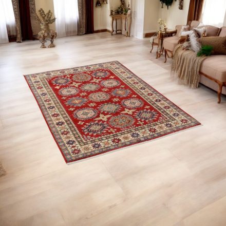 Ročno vozlana Kazak preproga 124x170 cm – afganistanska klasika