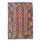 Preproga Kilim Chobi 203x296 ročno tkani Afgan volneni kilim