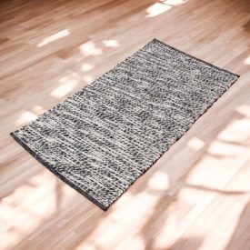 Debela volnena preproga Rustic 70x130 siva preproga