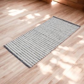 Moderna volnena preproga Rustic 70x140 siva preproga