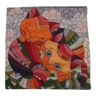 Okrasna blazina oranžna 45 x 45 cm – Objemajoče se mačke