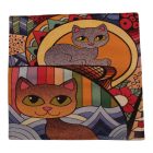 Okrasna blazina oranžna 45 x 45 cm – Mozaične mačke