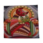 Okrasna blazina bordo 45 x 45 cm – Mozaični mačji par