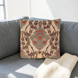 Okrasna blazina bež 45 x 45 cm – Orientalski ptičji vrt