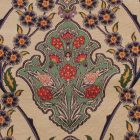Okrasna blazina bež 45 x 45 cm – Orientalski ptičji vrt