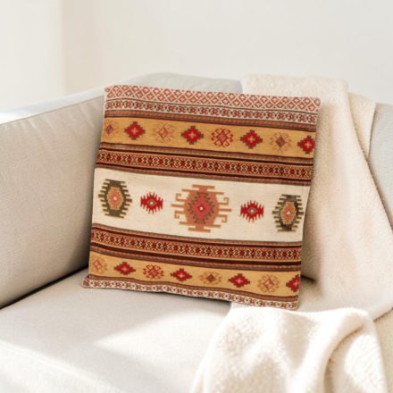 Okrasna blazina bež 45 x 45 cm – Peščeni kilim