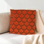 Okrasna blazina oranžnordeča 45 x 45 cm – Mandarinin ornament