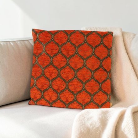 Okrasna blazina oranžnordeča 45 x 45 cm – Mandarinin ornament