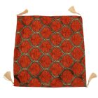 Okrasna blazina oranžnordeča 45 x 45 cm – Mandarinin ornament