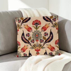 Okrasna blazina krem 45 x 45 cm – Orientalski tulipan