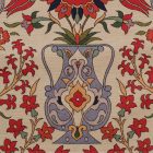 Okrasna blazina krem 45 x 45 cm – Orientalska vaza