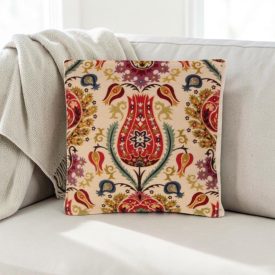   Okrasna blazina krem 45 x 45 cm – Orientalsko granatno jabolko
