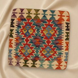 Afghan Kilim prevleka za blazino 45x45 ročno tkana blazina