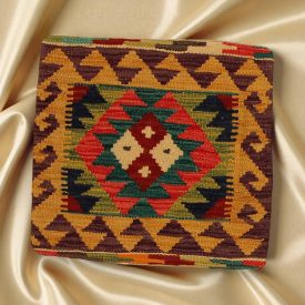 Afghan Kilim prevleka za blazino 45x45 ročno tkana blazina