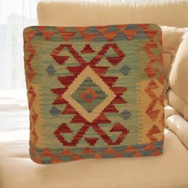 Kilim dekorativna blazina 45x45 ročno tkani prevleka za vzglavnik