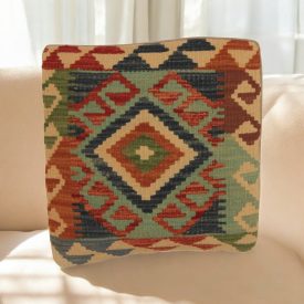 Kilim dekorativna blazina 45x45 ročno tkani prevleka za vzglavnik