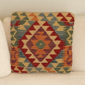 Blazina Kilim 45x45 ročno tkana prevleka za blazino