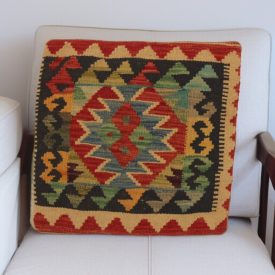   Kilim dekorativna blazina 45x45 ročno tkani prevleka za vzglavnik