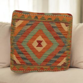Kilim blazina 45x45 ročno tkana prevleka za vzglavnik