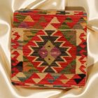 Orientalska blazina Kilim 40x40 ročno tkana prevleka za vzglavnik