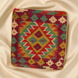Orientalska blazina Kilim 40x40 ročno tkana prevleka za vzglavnik