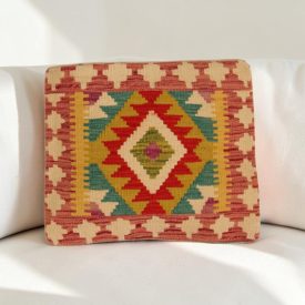 Avtentična prevleka za blazino iz kilima 45x40 ročno tkana blazina