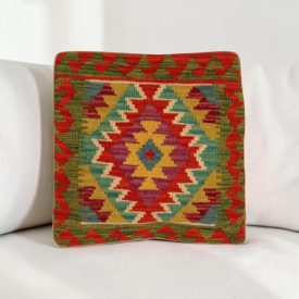 Avtentična prevleka za blazino iz kilima 40x40 ročno tkana blazina